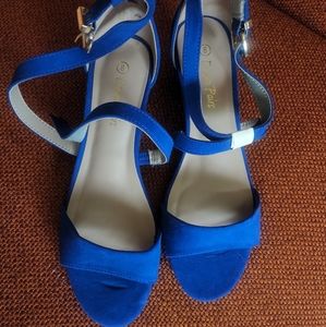 Electric blue women's shoes